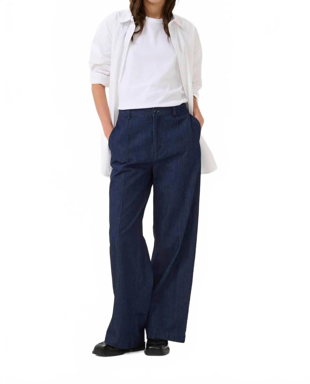 NEW PART TWO women's sarana jeans in rise blue denim